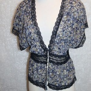 Elle sheer button up